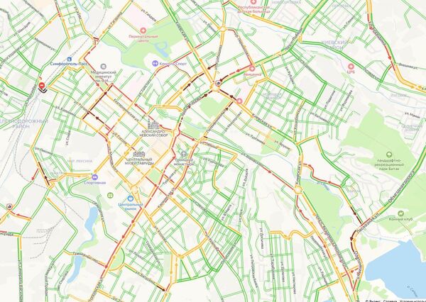 Пробки в Симферополе 7 марта 2025