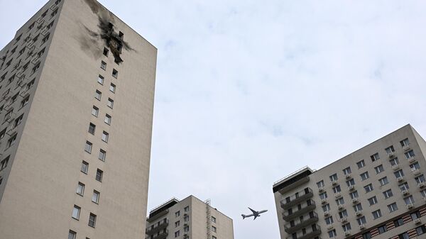 Последствия атаки БПЛА в Москве и Московской области