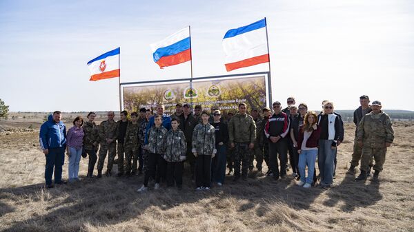 Посадка крымской сосны в Белогорском районе Крыма Посадка крымской сосны в Белогорском районе Крыма