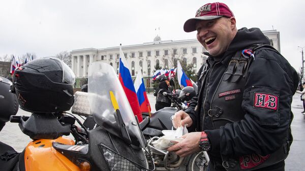 Автомотопробег мотоклуба Ночные волки в честь воссоединения Крыма с Россией из Симферополя в Севастополь Автомотопробег мотоклуба Ночные волки в честь воссоединения Крыма с Россией из Симферополя в Севастополь