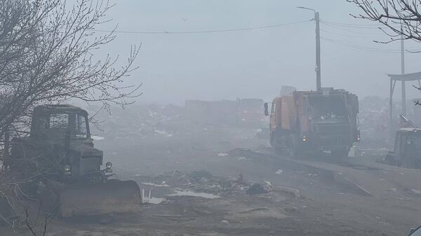 Пожар на полигоне бытовых отходов Пожар на полигоне бытовых отходов