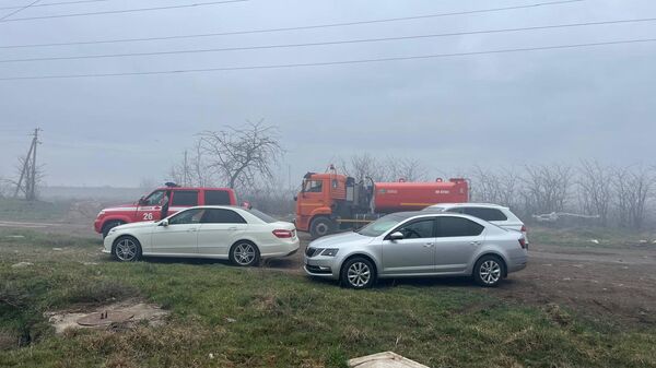 Пожар на мусорном полигоне в Джанкое Пожар на мусорном полигоне в Джанкое