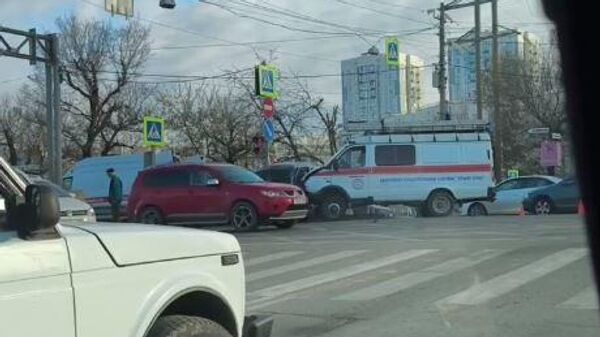 Автомобиль МЧС попал в аварию по дороге к месту ДТП под Симферополем