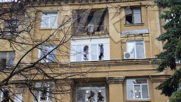 Последствия обстрела центра Горловки