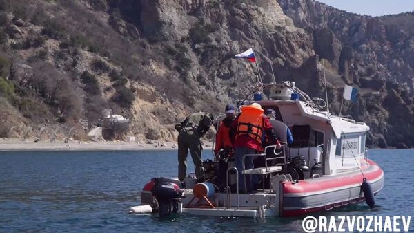 В Севастополе водолазы обследовали берег и морское дно на наличие мазута