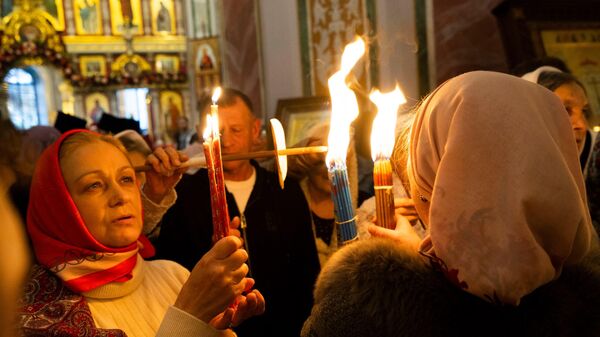 Благодатный огонь в Симферополе Благодатный огонь в Симферополе