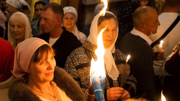 Благодатный огонь в Симферополе Благодатный огонь в Симферополе