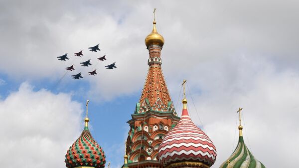 Репетиция воздушной части парада Победы
