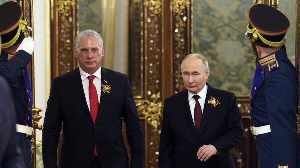Встреча президентов России Владимира Путина и Кубы Мигель Диас-Канель Бермудес