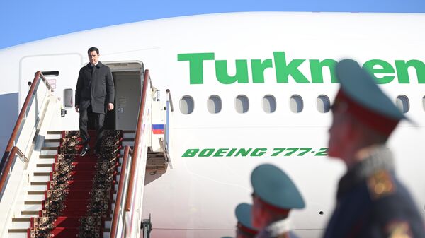 Прилет президента Туркменистана Сердара Бердымухамедова в Москву для участия в праздновании 80-летия Победы