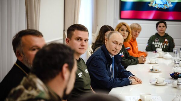 Президент РФ Владимир Путин посетил Курскую область