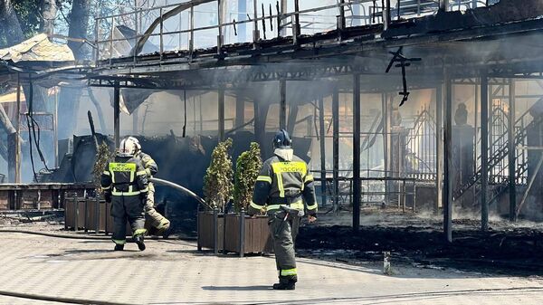 В Анапе сгорел парк Джунгли