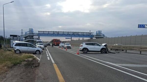 Авария на трассе Таврида в Кировском районе Крыма