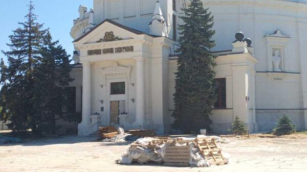 Панорама и Исторический бульвар в Севастополе во время реконструкции