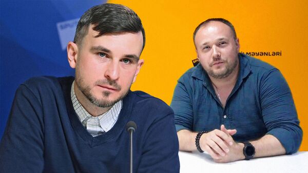 Глава редакции Sputnik Азербайджан Игорь Картавых и шеф-редактор Евгений Белоусов