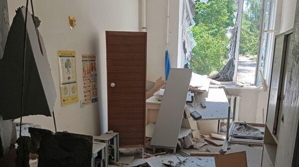 Обстрел ВСУ поликлиники в Новой Каховке Обстрел ВСУ поликлиники в Новой Каховке