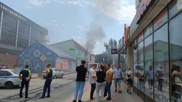 Пожар в центре Керчи