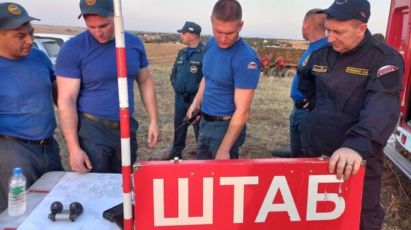 Пожар в Симферопольском районе Крыма