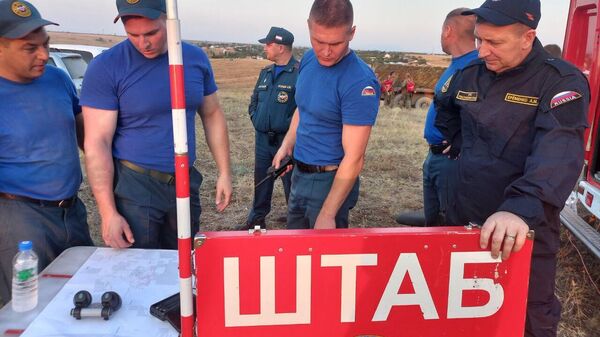 Пожар в Симферопольском районе Крыма