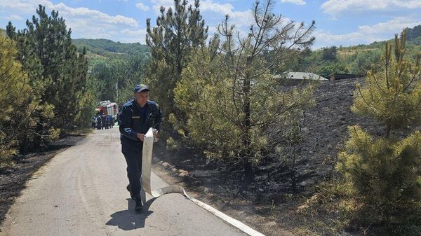 Пожар в селе Клиновка Симферопольского района Крыма Пожар в селе Клиновка Симферопольского района Крыма