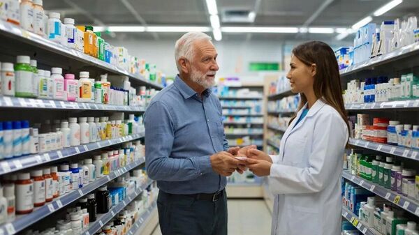 Покупатель в аптеке