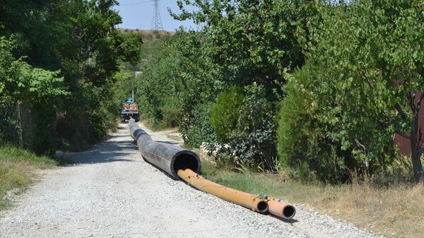 Строительство газопровода высокого давления в селе Мазанка Симферопольского района
