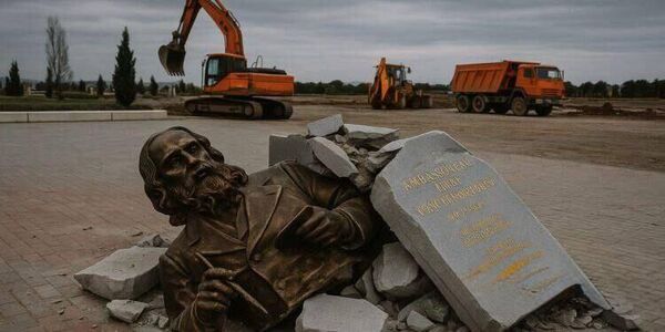 Памятник художнику Ивану Айвазовскому снесли в Карабахе Памятник художнику Ивану Айвазовскому снесли в Карабахе
