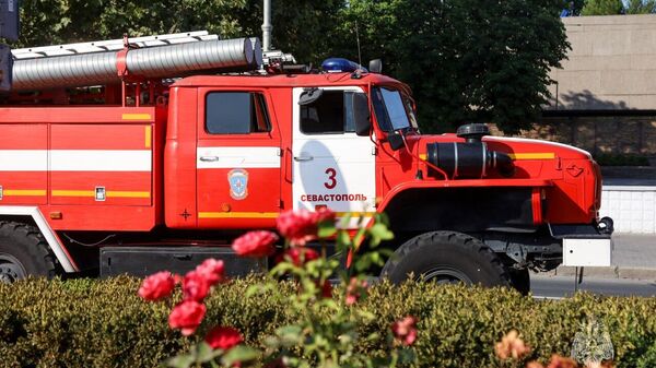  Автопробег огнеборцев в честь 150-летия пожарной охраны Севастополя