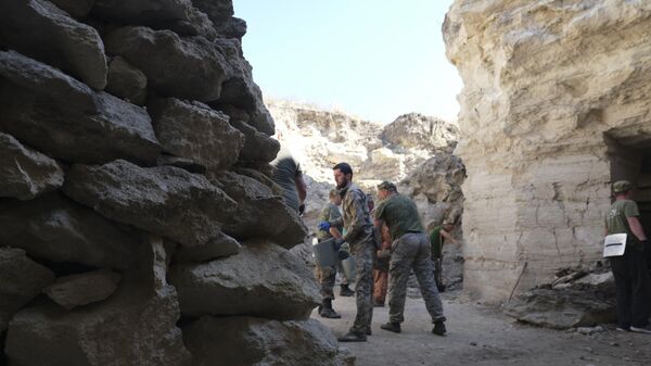 Поисковые работы в Аджимушкайских каменоломнях