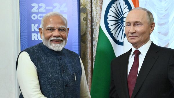 Встреча президента РФ Владимира Путина и премьер-министра Индии Нарендры Моди