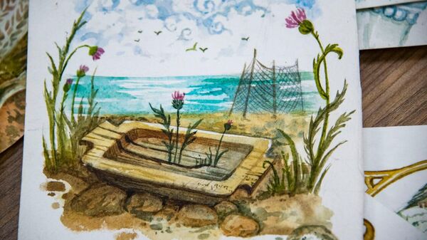 .. у разбитого корыта. Иллюстрация Дарьи Субботиной