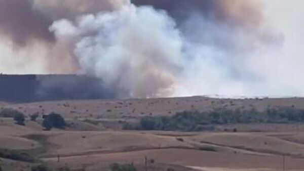 Пожар в Трудолюбово под Симферополем