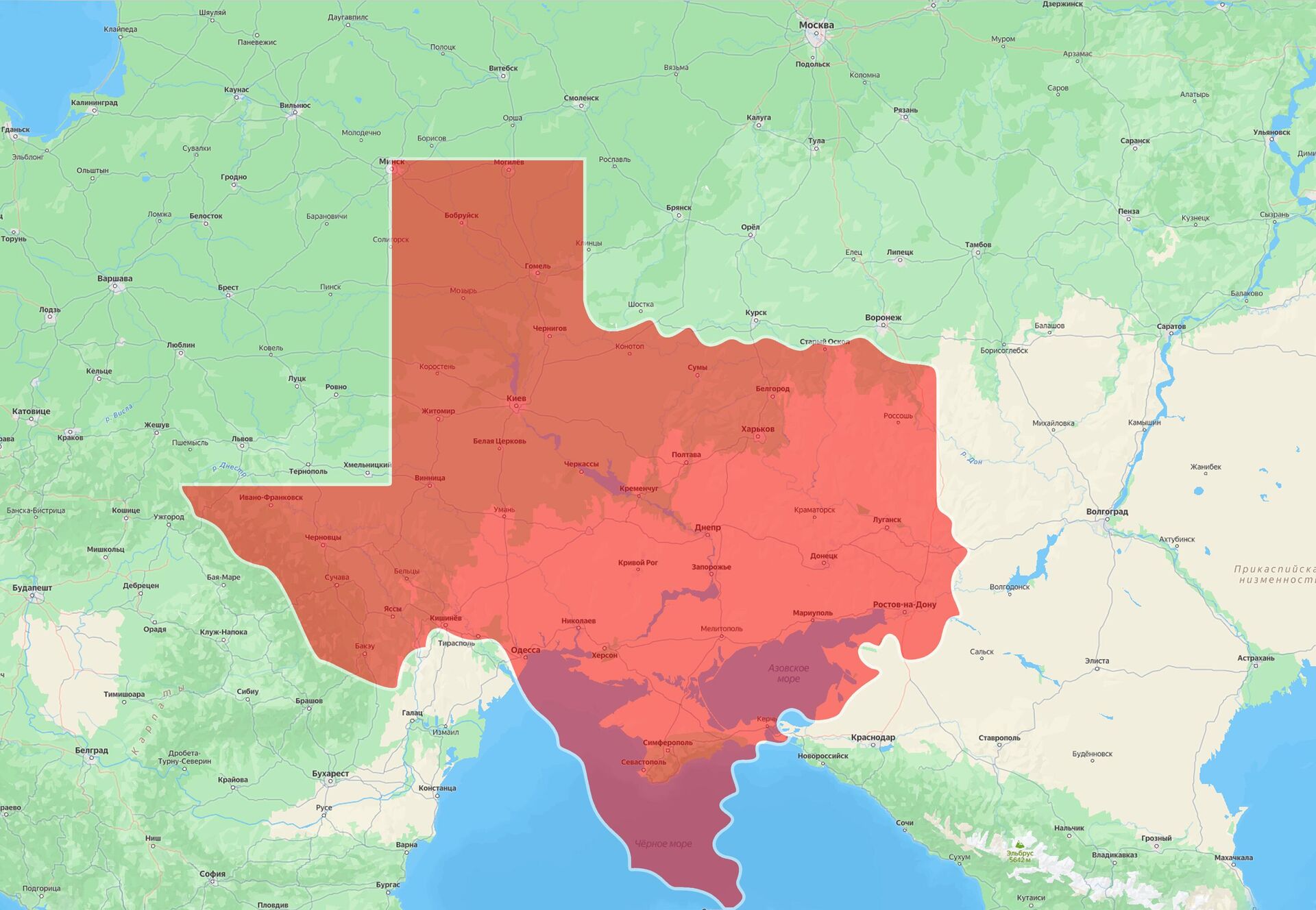 Сравнение размеров Крыма и Техаса - РИА Новости, 1920, 20.08.2025