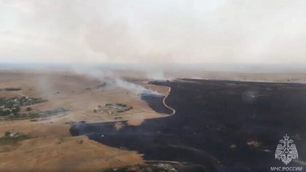 Масштабный пожар в Крыму