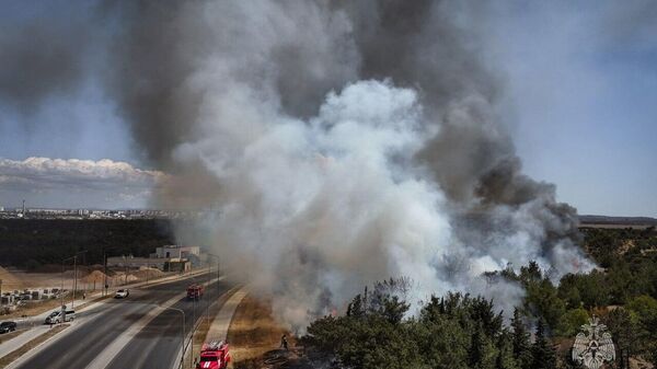 Пожар в Севастополе Пожар в Севастополе