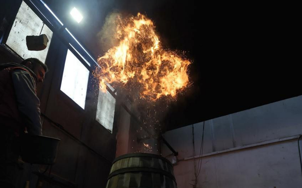 Обжиг бочки