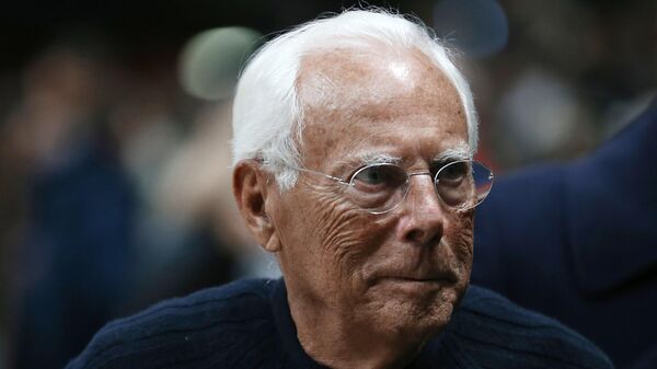 Итальянский модельер Джорджо Армани