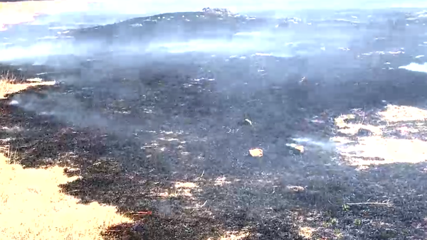 Пожар в селе Ключи Симферопольского района Крыма