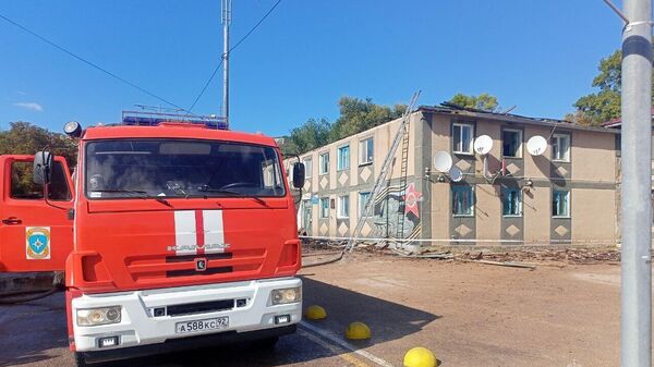 Пожар в общежитии под Севастополем