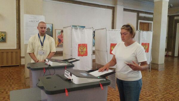 Избирательный участок в Севастополе на выборах губернатора