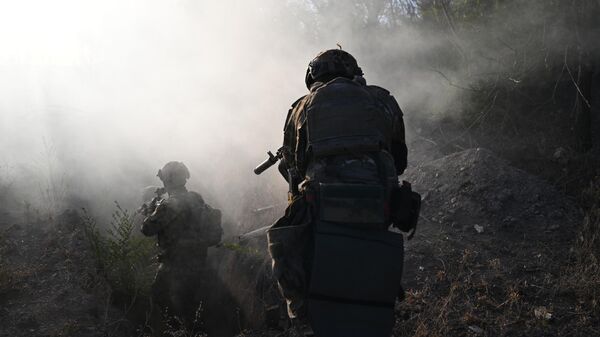 Тренировка штурмовиков группировки войск Южная в зоне СВО