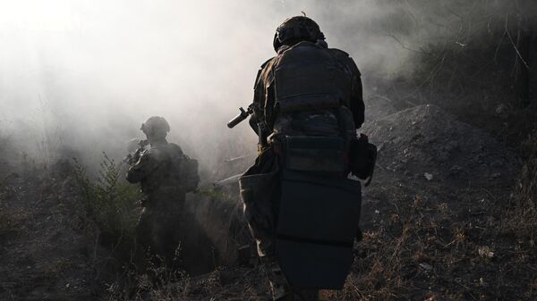 Тренировка штурмовиков группировки войск Южная в зоне СВО