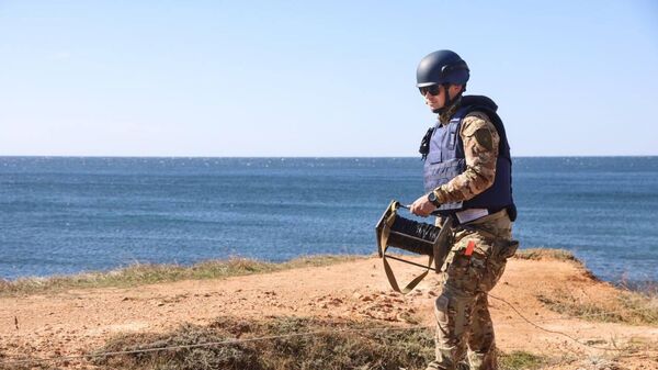 Работа саперов на мысе Херсонес в Севастополе
