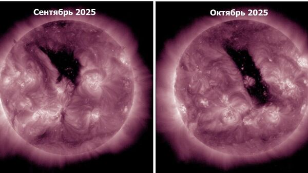 Корональная дыра на Солнце