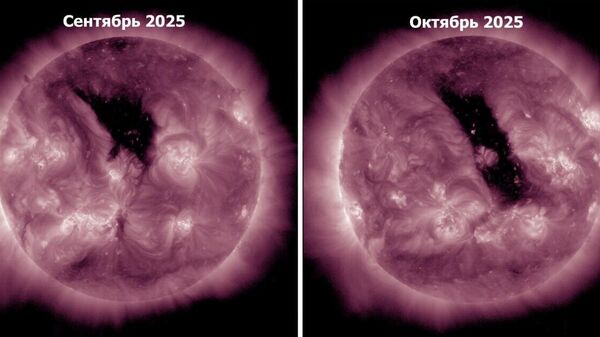 Корональная дыра на Солнце