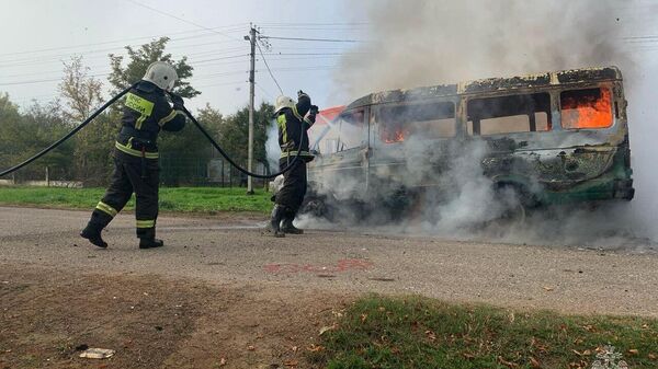 В Красногвардейском районе сгорела ГАЗель