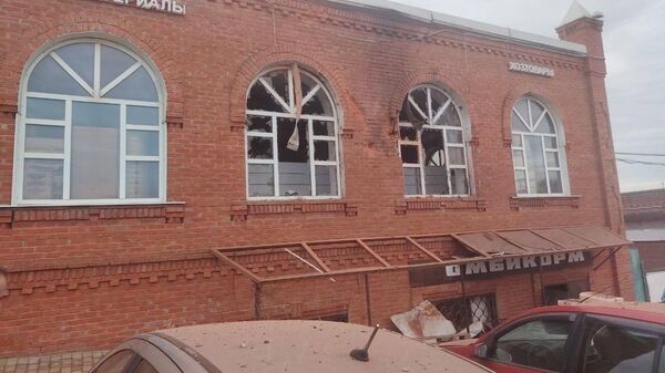 Последствия атаки беспилотников ВСУ по Белгороду