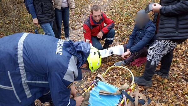Оказание помощи мужчине в горно-лесной зоне Бахчисарайского района