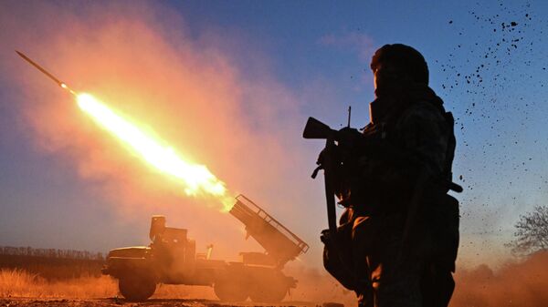 Боевая работа РСЗО Град группировки войск Центр в зоне СВО