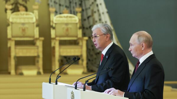 Переговоры президента Владимира Путина и президента Казахстана Касым-Жомарта Токаева